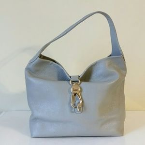 Dooney & Bourke Large Gray Pebbled Leather Purse